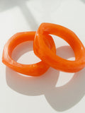 JONC MANDARINE - Bracelet Bangle Résine Orange Sorbet