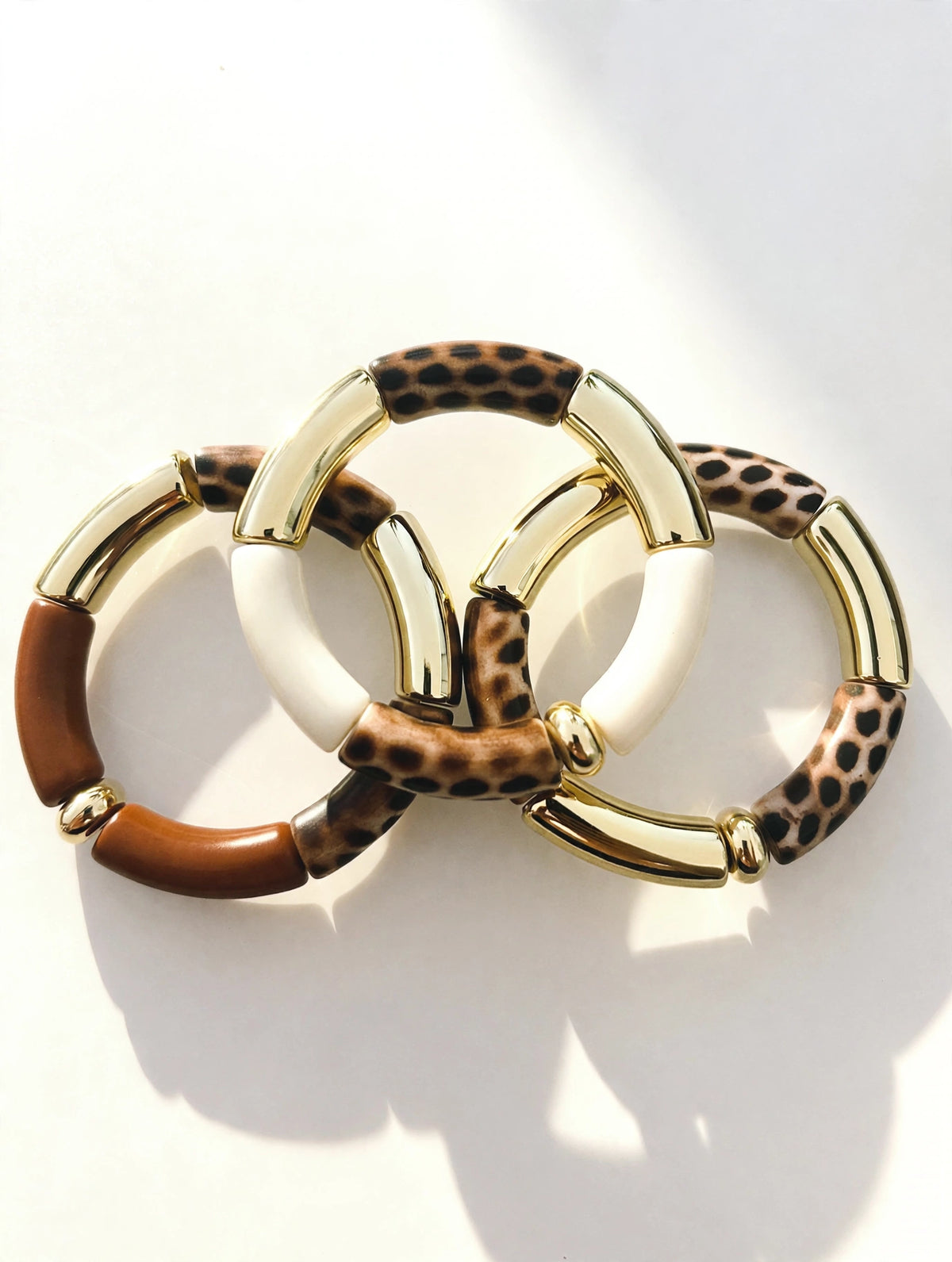 : Bracelet SAVANA - Léopard Gold & Caramel