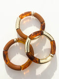 Bracelet GAÏA - Bambou Caramel & Écaille Ambrée